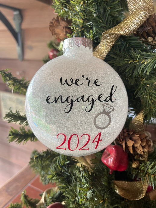 Engagement Ornament, Engagement Ornament Gift, Engagement Gift For Couple