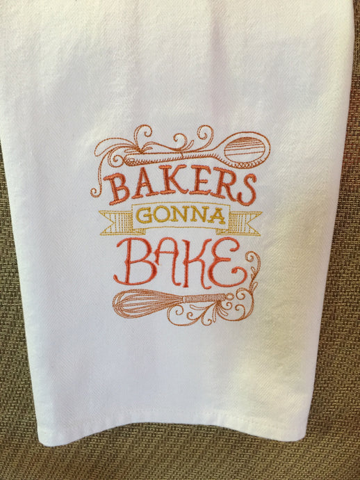 Bake Cooking Baker's Gonna Bake Cooking Hand Dish Kitchen Towel Decor Birthday Retirement Shower Gifts