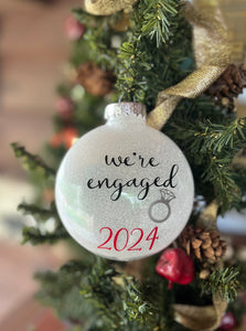 Engagement Ornament, Engagement Ornament Gift, Engagement Gift For Couple