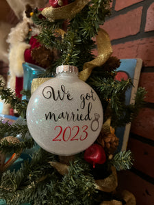 Married Ornament, Married Ornament Gift, Married Gift Ornament, Just Married Gift Ideas, Gift For Just Married, Married Christmas Gift