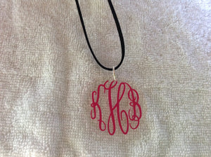 Monogrammed Personalized Pendent Necklace