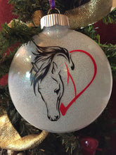 Load image into Gallery viewer, Horse Ornament, Personalized Horse Ornament, Horse Ornament Gift, Farm Horse Home Decor Gift, Horse Home Living, Horse Accents Gift