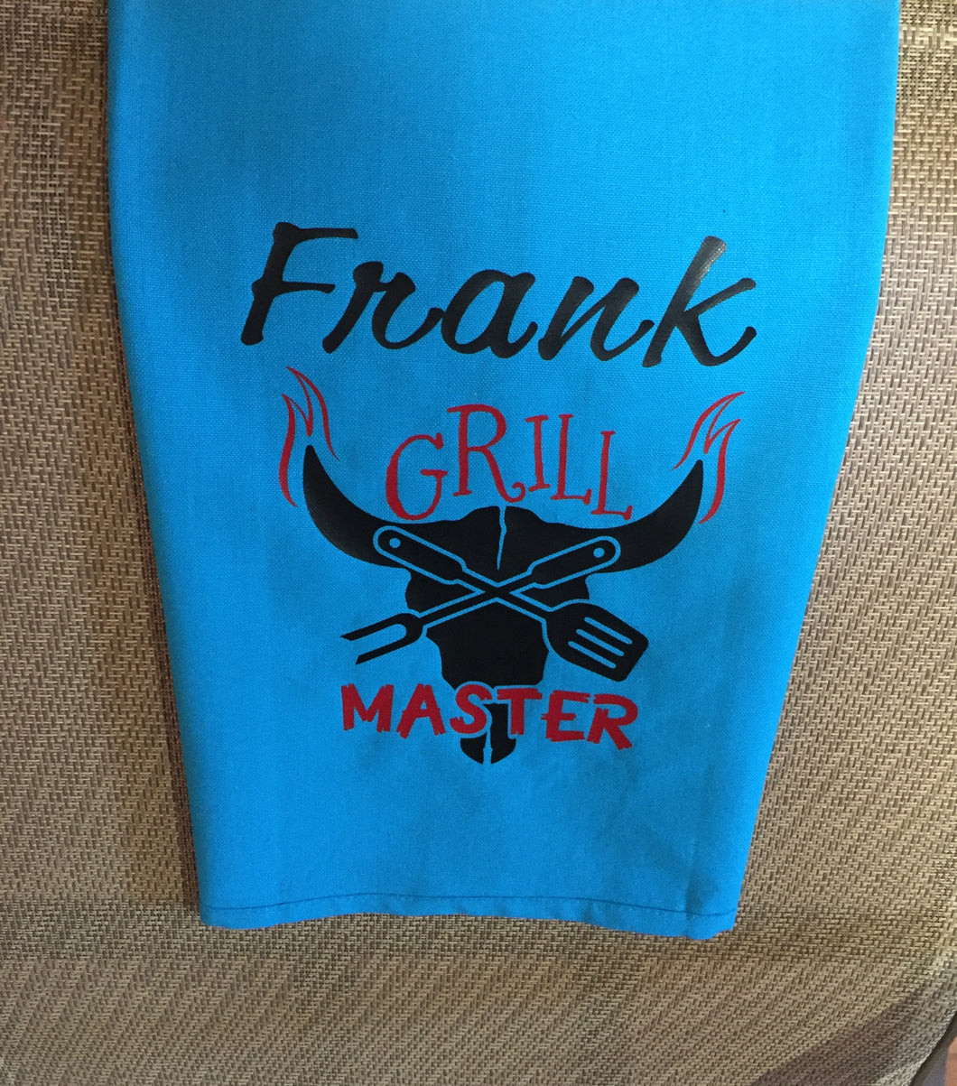 Grill, Cook, Chef, Master Cook, Personalized Father's Day Gift, Kitchen Hand Dish Towel, Grill Master Chef Gift, Birthday Gift, Best Dad