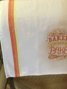 Bake Cooking Baker&#39;s Gonna Bake Cooking Hand Dish Kitchen Towel Decor Birthday Retirement Shower Gifts