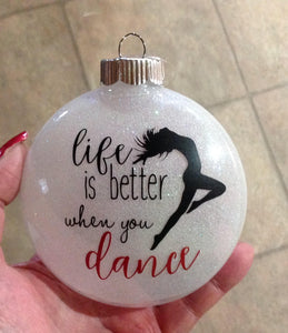 Dance Ornament, Dance Ornament Gift, Dance Ballerina Ornament, Dance Teacher Ornament, Dance Christmas Ornament