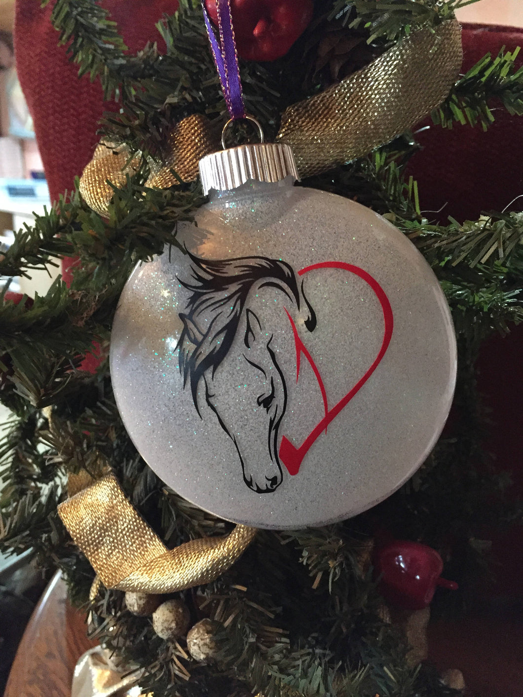 Horse Ornament, Horse Farm Ornament, Farm Horse Ornament, Horse Farmhouse Christmas Ornament, Horse Gift