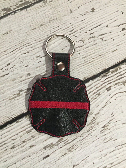 EMS, Fireman, Rescue, Firefighter, Personalized Embroiderered Gift, Father's Day Gift, Birthday Gift, Personalized Leather Key Chain Gift