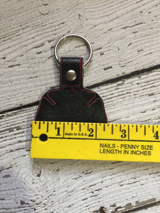 EMS, Fireman, Rescue, Firefighter, Personalized Embroiderered Gift, Father&#39;s Day Gift, Birthday Gift, Personalized Leather Key Chain Gift