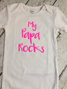 Papa Baby Bodysuit, Papa Rocks, Baby Shower Gift, Newborn Baby Gift, Baby Boy Gift, Baby Girl Gift, Papa Rocks Bodysuit