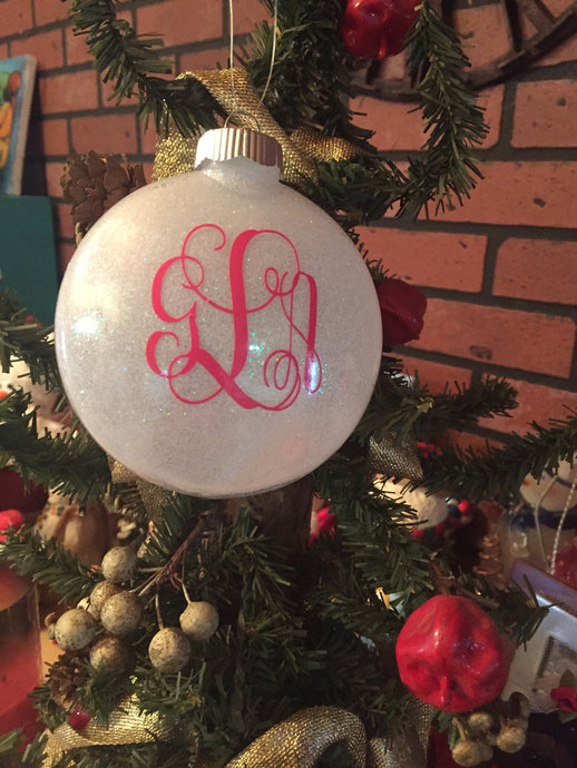 Monogram Christmas Ornament, 2018 Christmas Gift, Personalized Christmas Ornament Gift, Birthday Gift, Graduation Gift, Christmas Gift