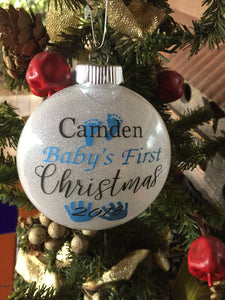 Personalized Baby&#39;s First 2018 Ornament, Baby&#39;s First Personalized 2018 Ornament, Baby Boy Baby Girl First Personalized Christmas Ornament