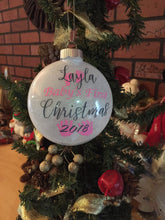 Load image into Gallery viewer, Personalized Baby&#39;s First 2018 Ornament, Baby&#39;s First Personalized 2018 Ornament, Baby Boy Baby Girl First Personalized Christmas Ornament