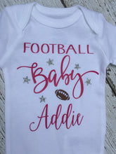 Load image into Gallery viewer, Football Baby Personalized Outfit, Baby Personalized Football Outfit, Personalized Baby Football Outfit, Football Personalized Baby Outfit