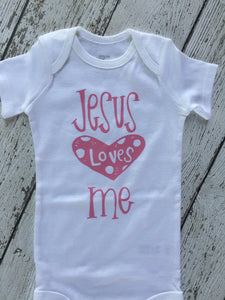 Jesus Loves Me Baby Outfit, Jesus Loves Me Bodysuit, Jesus Loves Me Gift, Birthday Gift, Baby Shower Gift, Christian Baby Gift