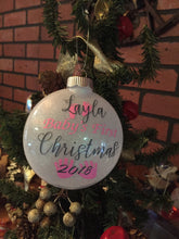 Load image into Gallery viewer, Babys First Christmas Ornament, First Christmas Ornament Baby Girl , Christmas Ornament Baby Girl First, First Ornament Personalized Gift