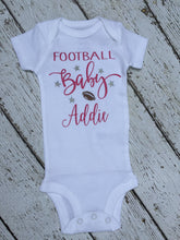 Load image into Gallery viewer, Football Baby Personalized Outfit, Baby Personalized Football Outfit, Personalized Baby Football Outfit, Football Personalized Baby Outfit