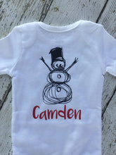 Load image into Gallery viewer, Personalized Snowman Baby Outfit, Snowman Baby Outfit Personalized, Baby Outfit Personalized Snowman, Baby Boy Girl Snowman Outfit Gift