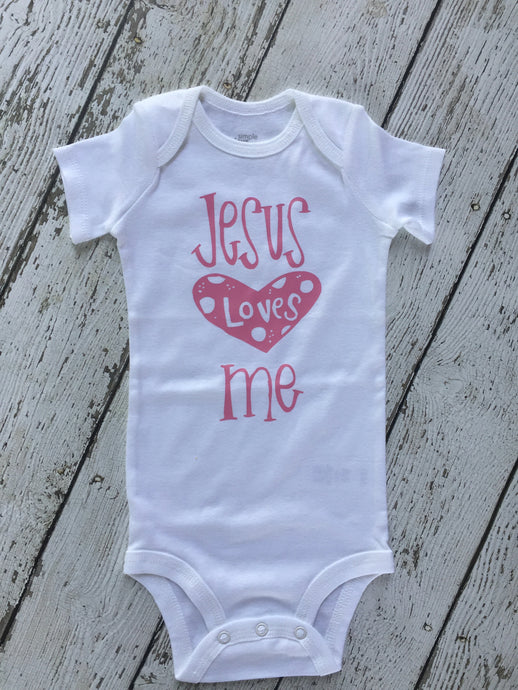 Jesus Loves Me Baby Outfit, Jesus Loves Me Bodysuit, Jesus Loves Me Gift, Birthday Gift, Baby Shower Gift, Christian Baby Gift
