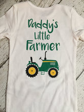 Load image into Gallery viewer, Farmers Son Farm Tractor Bodysuit, Farm Tractor Bodysuit Farmers Son, Bodysuit Farmers Son Farm Tractor, Daddys Little Farmer Outfit