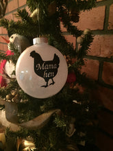 Load image into Gallery viewer, Farm Chicken Ornament, Farmhouse Chicken Ornament, Mama Hen Farm Chicken Ornament, Chicken Christmas Ornament Gift
