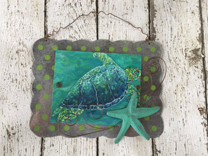 Sea Turtle Gifts, Sea Turtle Wall Decor, Sea Turtle Home Decor, Turquoise Home Decor, Turquoise Metal Wall Art, Sea Turtle Wall Hanging