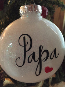 Papa Ornament, Papa Ornament Gift, Papa Gift Ornament, Papa Gift Ideas, Gift For Papa, Papa Christmas Gift, Papa Christmas Ornament