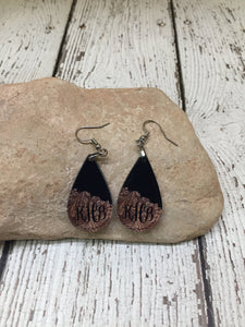 Leather Embossed Earrings, Embossed Leather Earrings, Embossed Earrings Leather, Leather Gift Ideas For Her