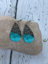 Load image into Gallery viewer, Leopard Turquoise Earrings, Leopard Turquoise Drop Earrings, Drop Earrings Leopard Turquoise, Leopard Turquoise Gift For Her, Leopard Gift