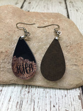 Load image into Gallery viewer, Leather Embossed Earrings, Embossed Leather Earrings, Embossed Earrings Leather, Leather Gift Ideas For Her