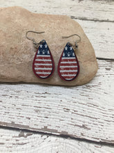 Load image into Gallery viewer, Patriotic Earrings, Patriotic Necklace, Patriotic Jewelry, Patrotic Jewelry For Women, Patriotic Gift For Her, America Flag Jewelry For Her