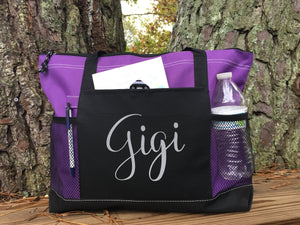 Tote Bag Personalized, Tote Bag Personalized With Zipper, Canvas Tote Bag, Canvas Tote Bag Personalized